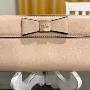 kate spade Blush Pink Bow Clutch/wallet
